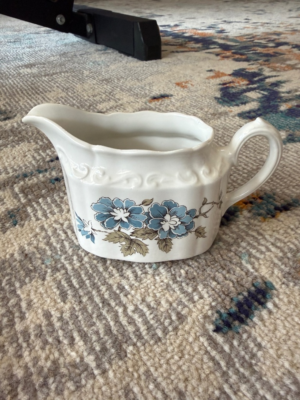 Kensington Staffordshire Ironstone Creamer Gravy Bowl Boat Blossomtime Pattern